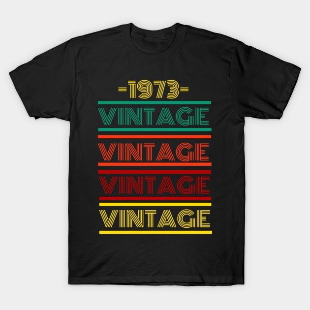 1973 Vintage Retro Colorful T-Shirt by docferds